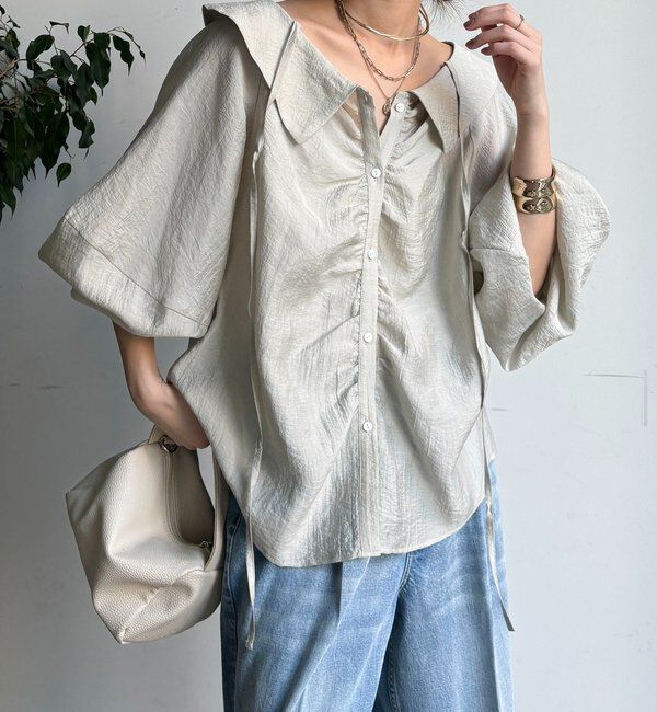  「ギャザーチョーカーブラウス」|シャツ・ブラウス|