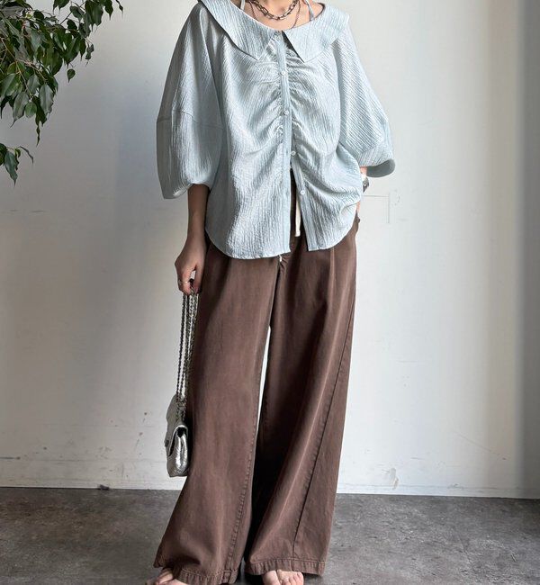  「ギャザーチョーカーブラウス」|シャツ・ブラウス|