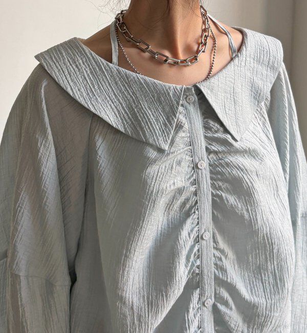  「ギャザーチョーカーブラウス」|シャツ・ブラウス|