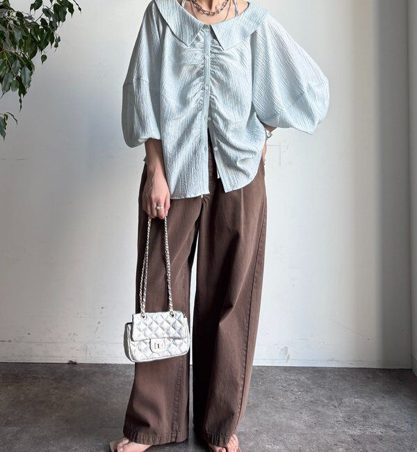  「ギャザーチョーカーブラウス」|シャツ・ブラウス|