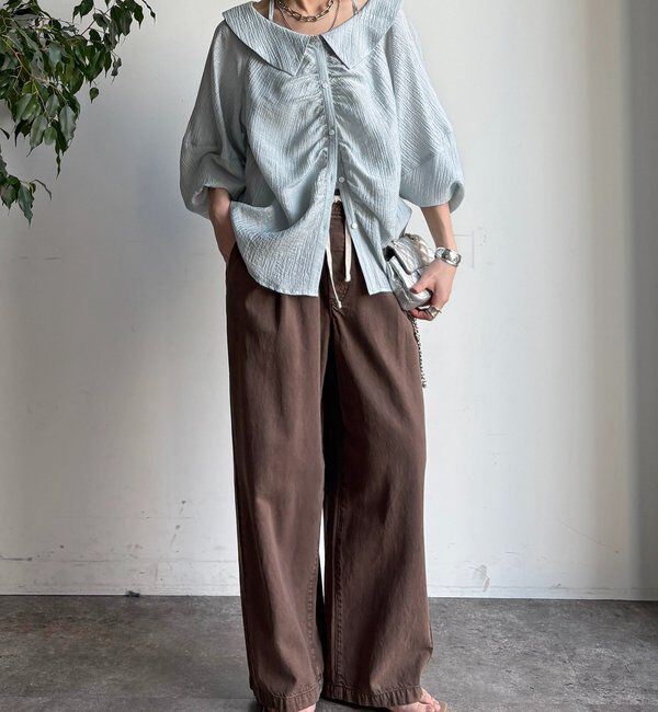  「ギャザーチョーカーブラウス」|シャツ・ブラウス|