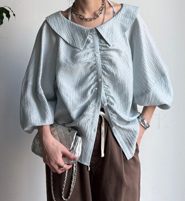  「ギャザーチョーカーブラウス」|シャツ・ブラウス|