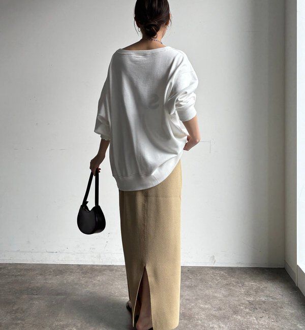  「【セットアップ可能】ハニカムワッフル編みニットスカート」|スカート|