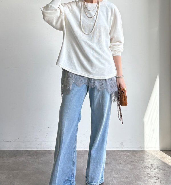  「【WEB限定】スラブ天竺ロゴロンTEE」|Tシャツ・カットソー|