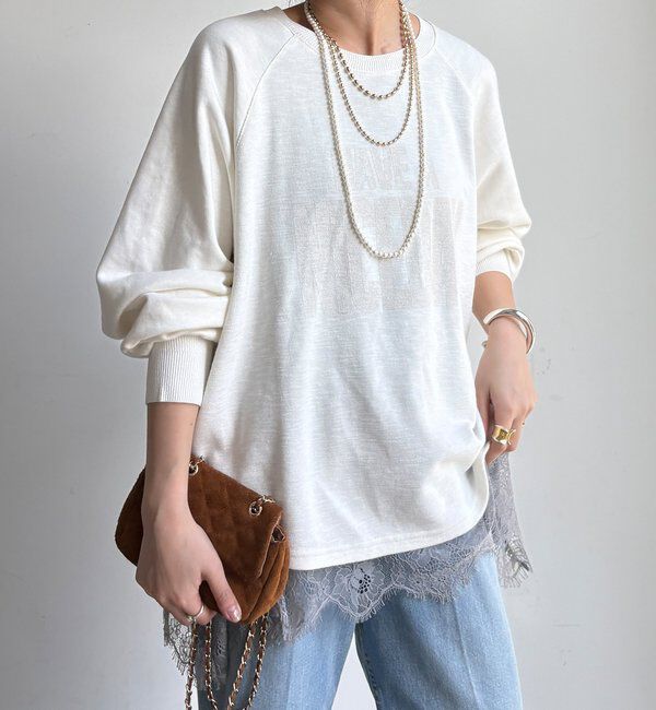  「【WEB限定】スラブ天竺ロゴロンTEE」|Tシャツ・カットソー|