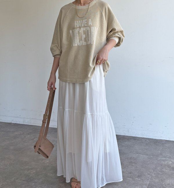  「【WEB限定】スラブ天竺ロゴロンTEE」|Tシャツ・カットソー|