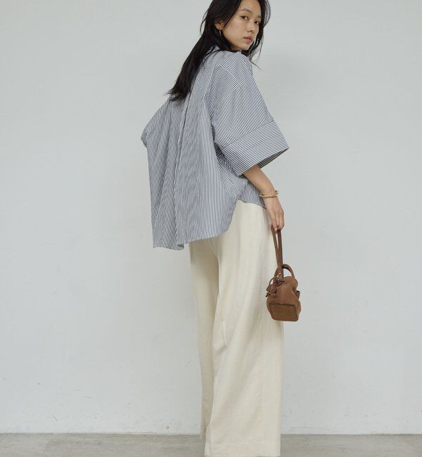  「リネンダブルタックパンツ」|チノ|