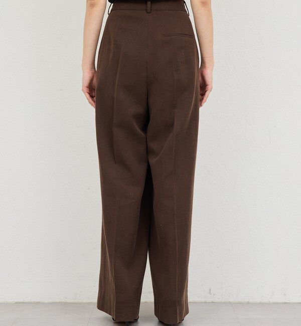  「リネンダブルタックパンツ」|チノ|