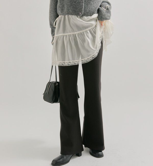  「細身フレアパンツ」|チノ|