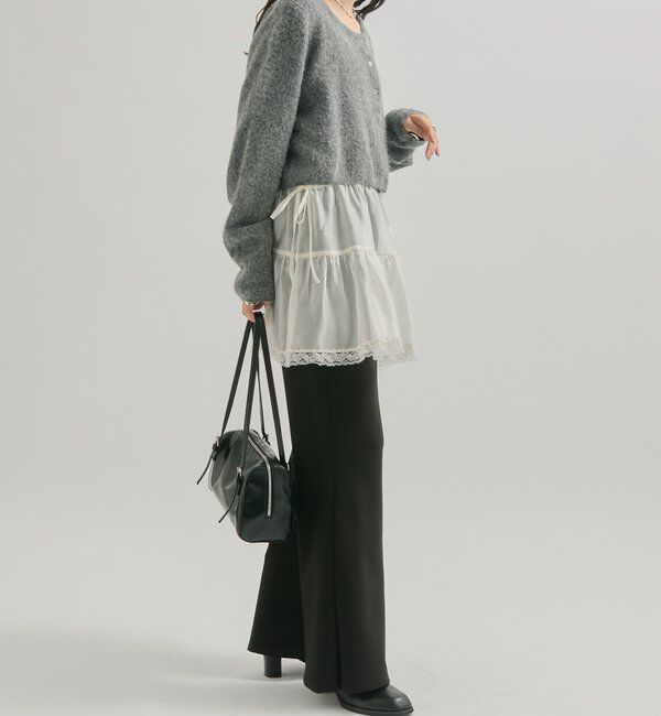  「細身フレアパンツ」|チノ|