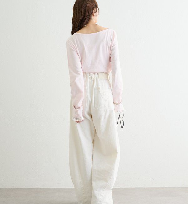  「レースドッキングオフショルロンT」|Tシャツ・カットソー|