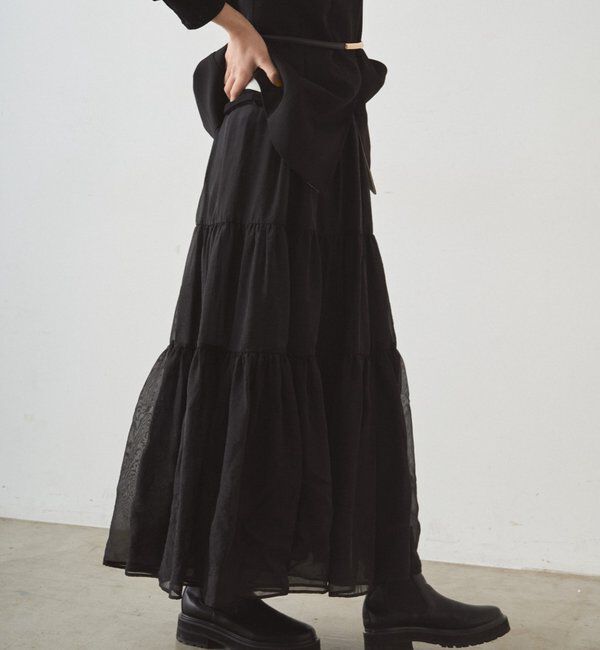  「オーガンジーティアードスカート」|スカート|