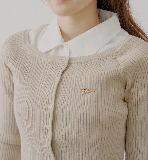  「シャツレイヤード2way カーディガン」|カーディガン|