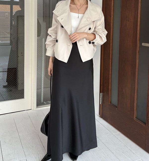  「【サイズ展開あり】ショートトレンチコート」|トレンチコート|