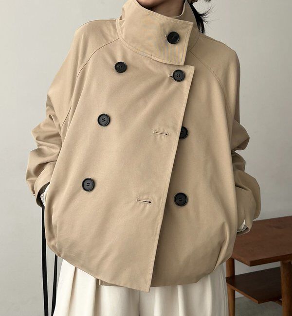  「【サイズ展開あり】ショートトレンチコート」|トレンチコート|