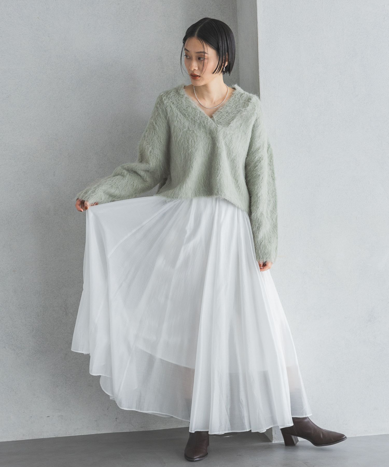 A part by 「フェザーＶネックニットプルオーバー」|ニット・セーター|