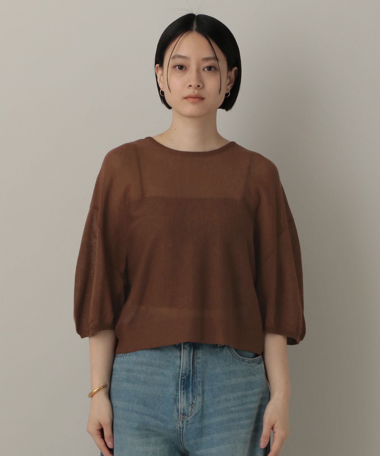 A part by 「バックリボンプルオーバー_5分袖」|ニット・セーター|