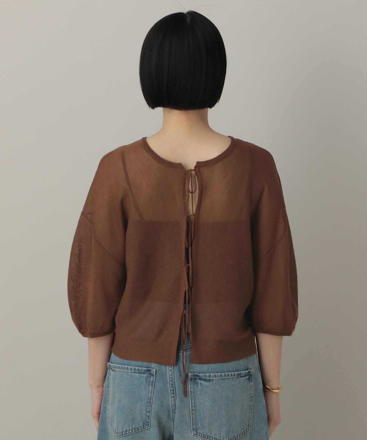 A part by 「バックリボンプルオーバー_5分袖」|ニット・セーター|