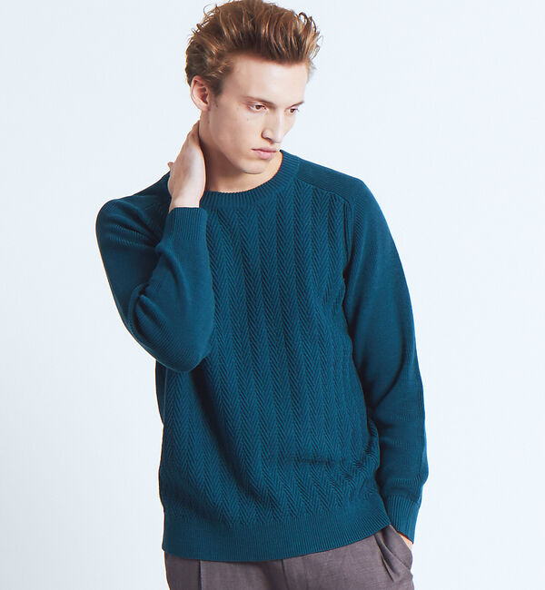 ABAHOUSE「コットンリンクスプルオーバーニット」|ニット・セーター|