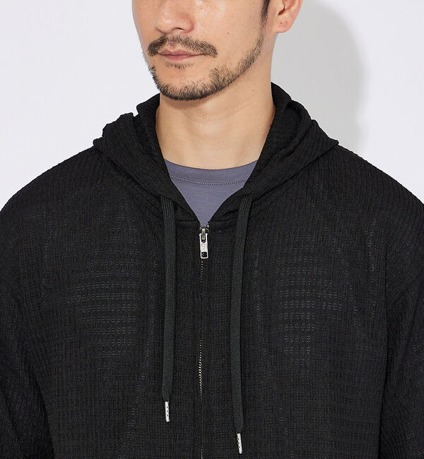 ABAHOUSE「【ブロック柄】ストレッチ シアーパーカー」|パーカー|