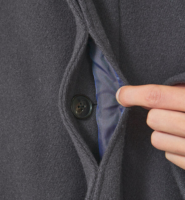 ABAHOUSE「【メリノウール】リバースカルゼ メルトン スタンドカラーコート」|その他|