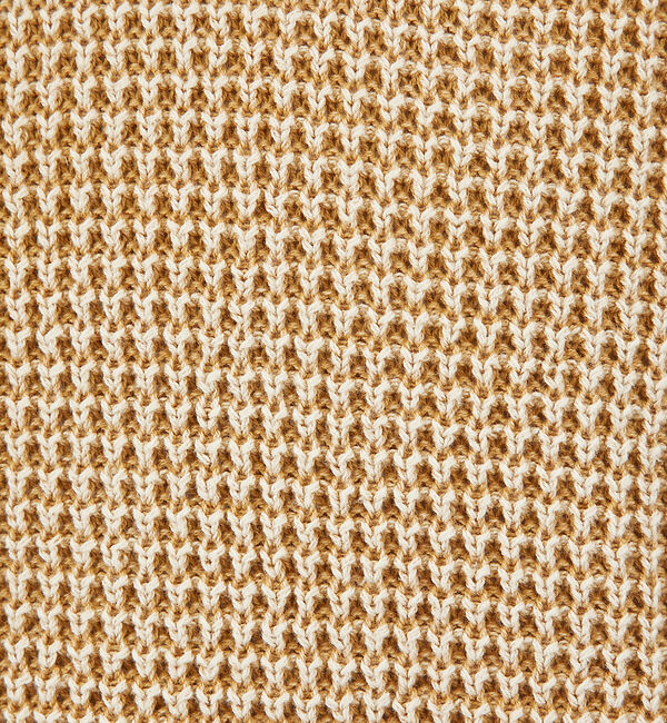 ABAHOUSE「【Revo.レボ】パウダーブリーチ加工ワッフルコットンニットクルー/ユニセックス」|ニット・セーター|