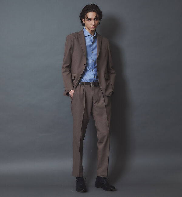 ABAHOUSE「【セットアップ対応】リネンライク ライトイージースラックス / 軽量 ストレッチ」|スラックス|