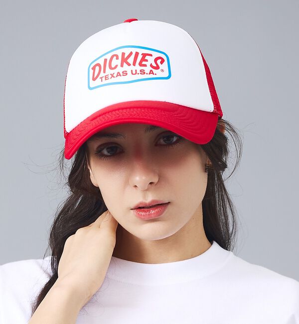 ABAHOUSE「【Dickies / ディッキーズ】PATCHMOTIF　MESH　CAP/パッ」|その他|レッド