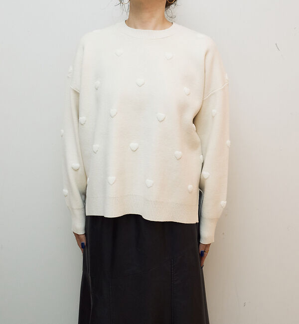 Rouge vif「【新色登場】ハートジャガードニットプルオーバー」|ニット・セーター|