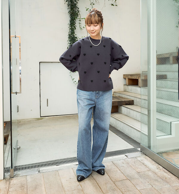 Rouge vif「【新色登場】ハートジャガードニットプルオーバー」|ニット・セーター|