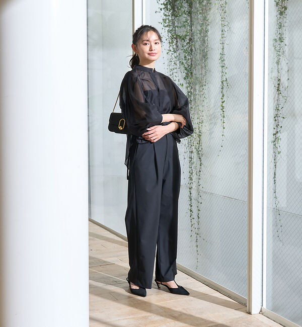 Rouge vif「タックボリューム袖シアーブラウス」|シャツ・ブラウス|