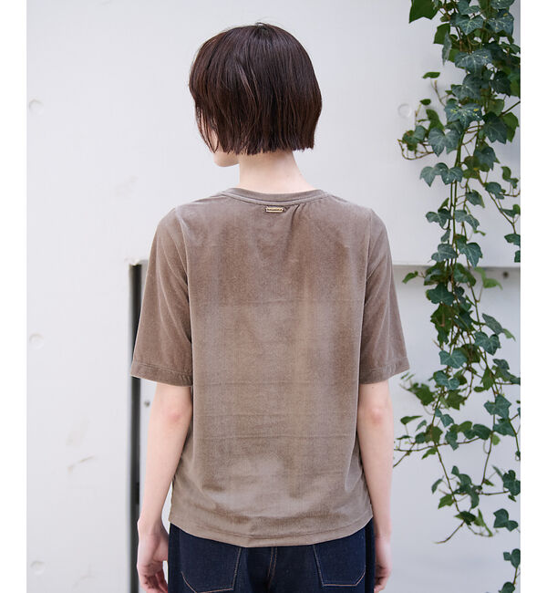 Rouge vif「【MICA&DEAL/マイカアンドディール】ベロアTEE / シアーベロア /」|Tシャツ・カットソー|