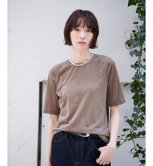 Rouge vif「【MICA&DEAL/マイカアンドディール】ベロアTEE / シアーベロア /」|Tシャツ・カットソー|