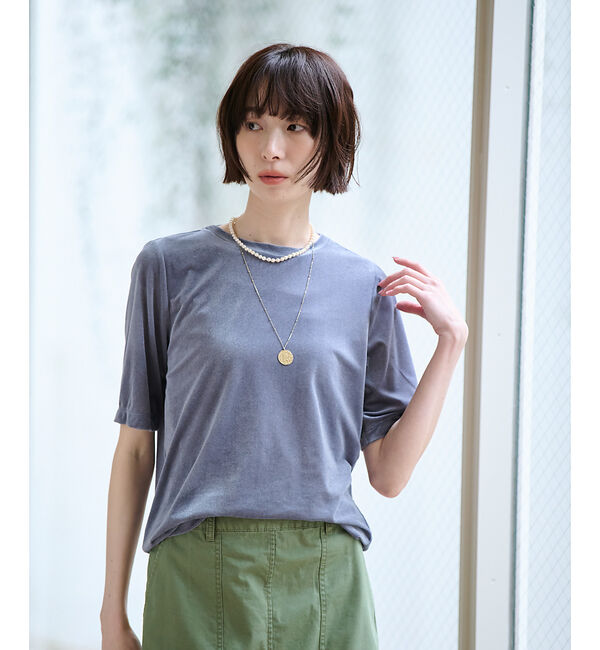 Rouge vif「【MICA&DEAL/マイカアンドディール】ベロアTEE / シアーベロア /」|Tシャツ・カットソー|