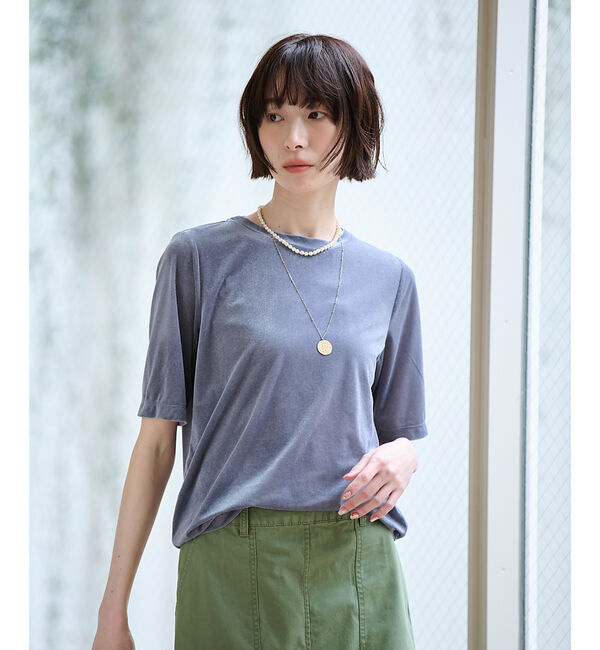 Rouge vif「【MICA&DEAL/マイカアンドディール】ベロアTEE / シアーベロア /」|Tシャツ・カットソー|