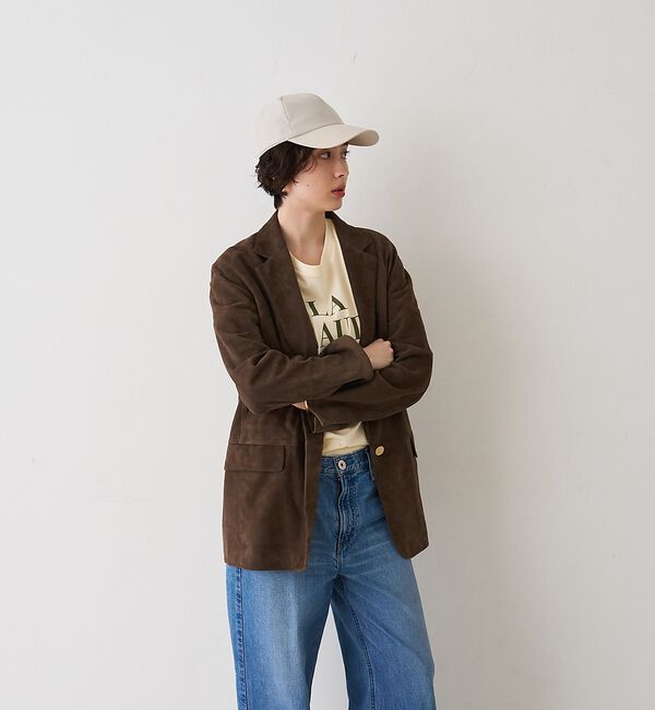 Rouge vif「ゴートスエード シングルジャケット」|テーラードジャケット|