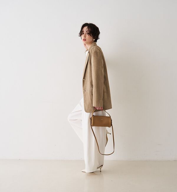 Rouge vif「ゴートスエード シングルジャケット」|テーラードジャケット|