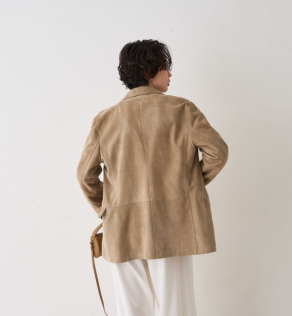 Rouge vif「ゴートスエード シングルジャケット」|テーラードジャケット|