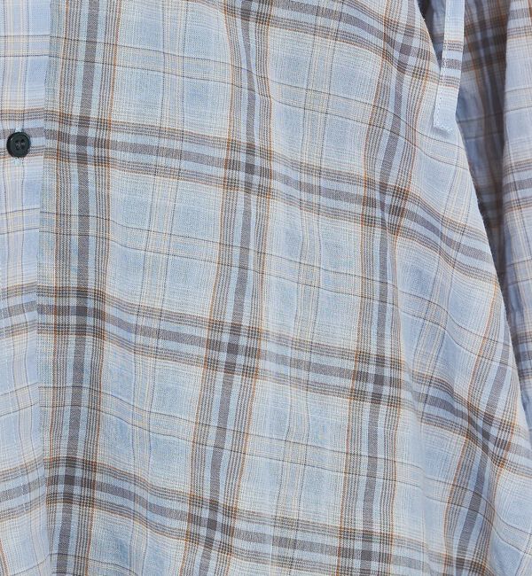 abahouse mavie「【シアー素材】チェックフードシャツ/春服/夏服/ゆったり/羽織り」|シャツ・ブラウス|