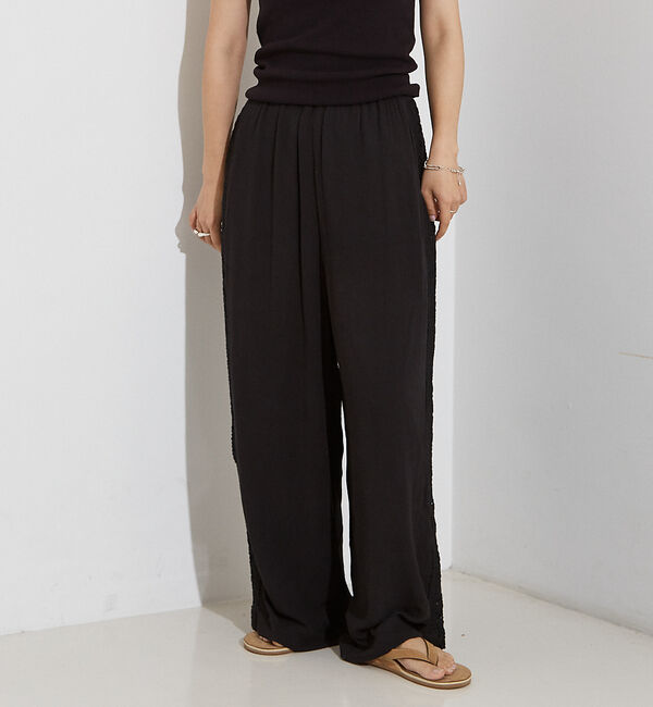 NOMINE「【WEB限定】コットン レース パンツ」|その他|ブラック