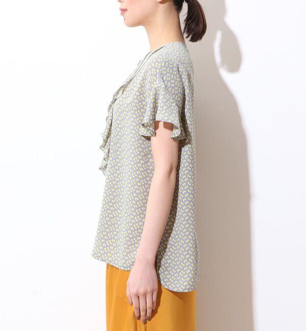  「リーフドットプリントフリルブラウス」|シャツ・ブラウス|