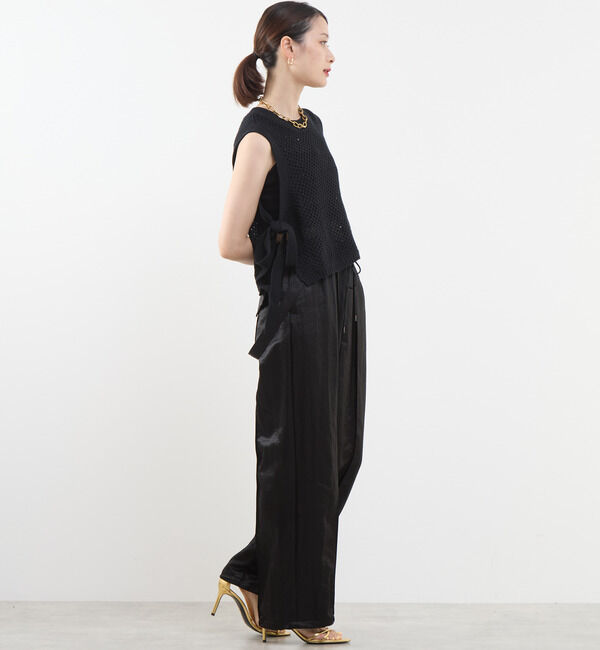 Soffitto「サスペンダー付きレザー調コーティングパンツ」|その他|