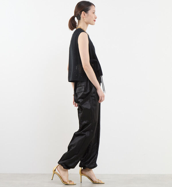 Soffitto「サスペンダー付きレザー調コーティングパンツ」|その他|