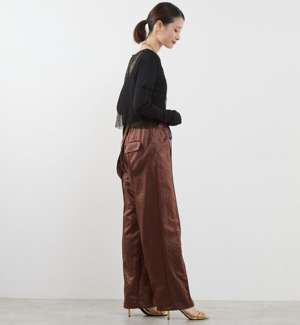 Soffitto「サスペンダー付きレザー調コーティングパンツ」|その他|