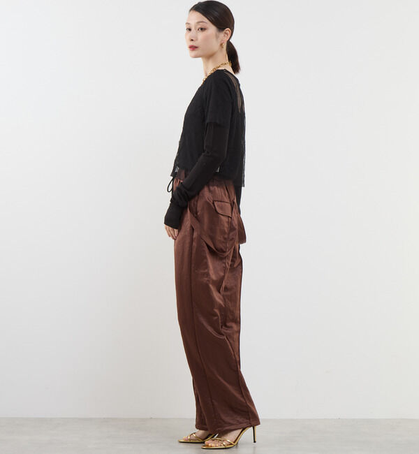 Soffitto「サスペンダー付きレザー調コーティングパンツ」|その他|