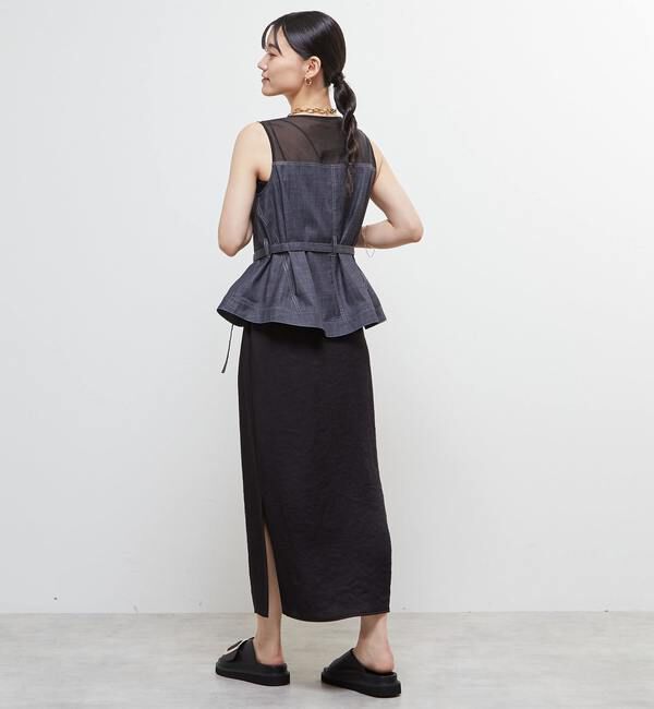 Soffitto「異素材使いノースリブラウス」|シャツ・ブラウス|