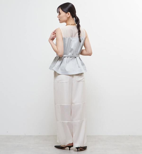 Soffitto「異素材使いノースリブラウス」|シャツ・ブラウス|