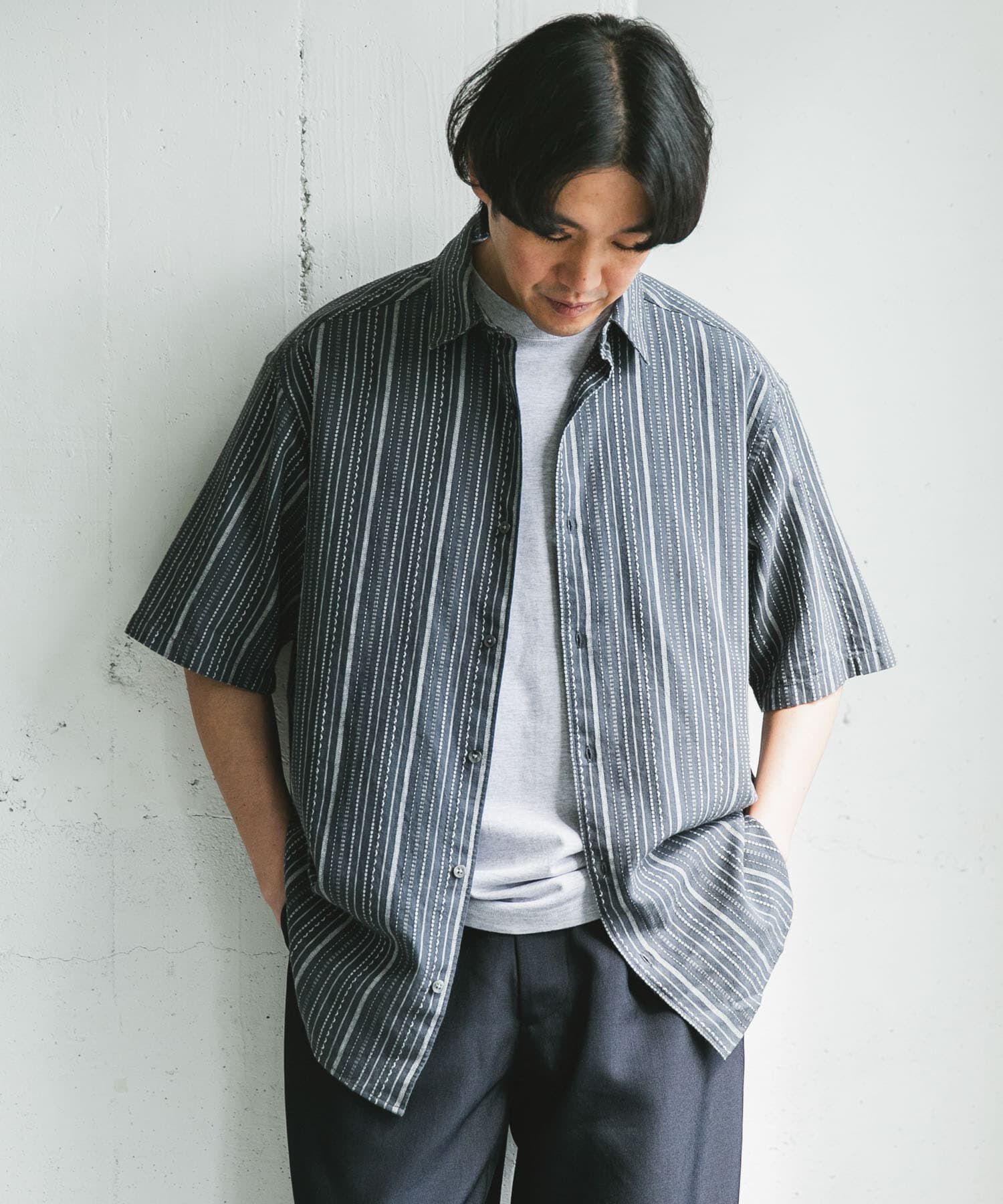 URBAN RESEARCH DOORS「ヘンプコットン レギュラーカラーシャツ」|シャツ・ブラウス|