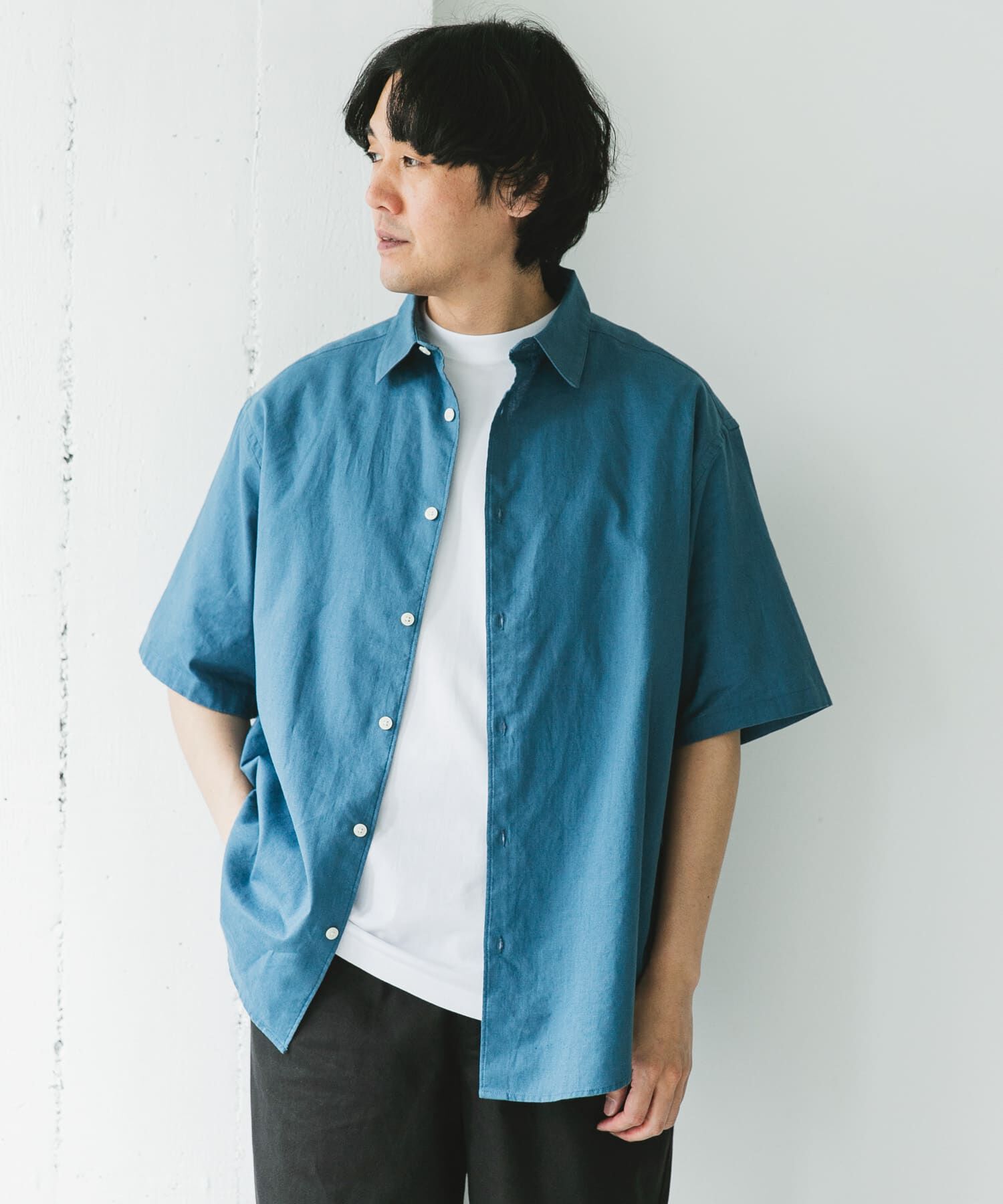 URBAN RESEARCH DOORS「ヘンプコットン レギュラーカラーシャツ」|シャツ・ブラウス|