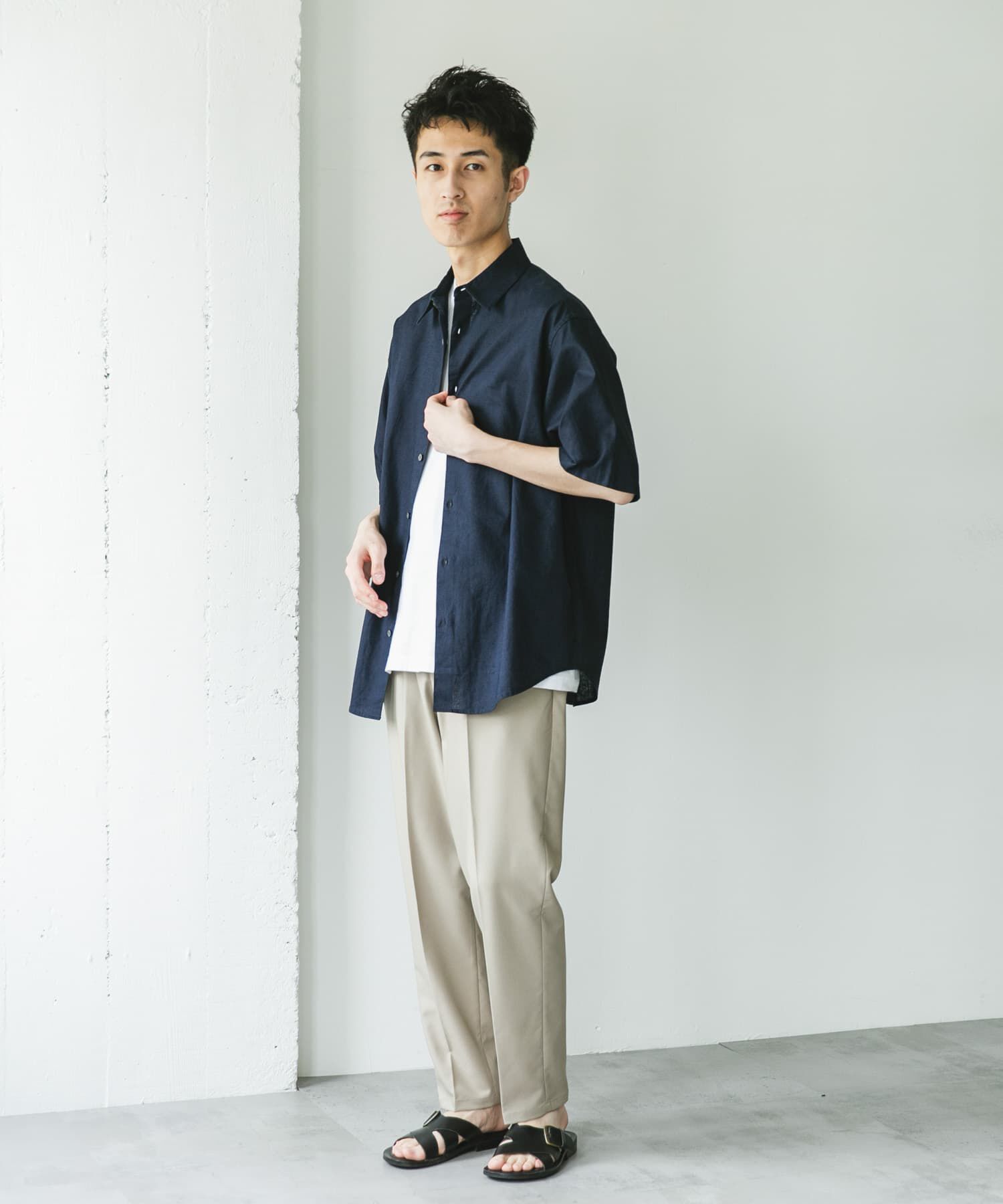 URBAN RESEARCH DOORS「ヘンプコットン レギュラーカラーシャツ」|シャツ・ブラウス|